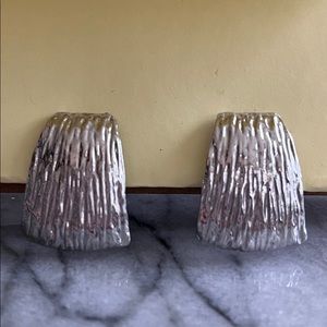 Silver clip on earrings